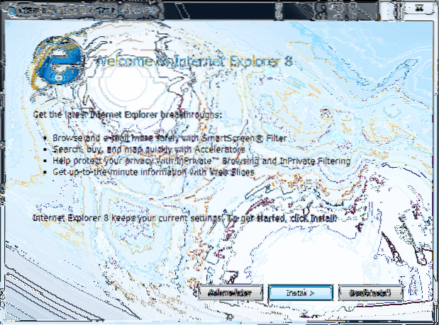 Cum se dezinstalează Internet Explorer 8 în Windows Vista