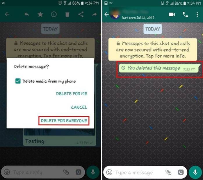 How to Unsend Messages on Whatsapp