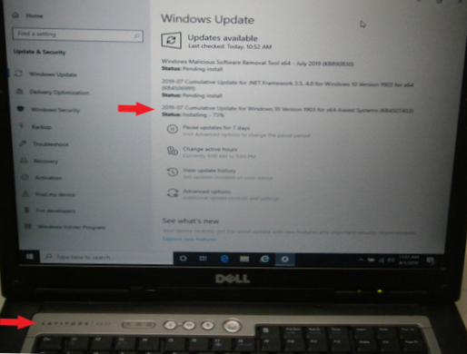 cum se actualizează Windows 10 în laptop Dell