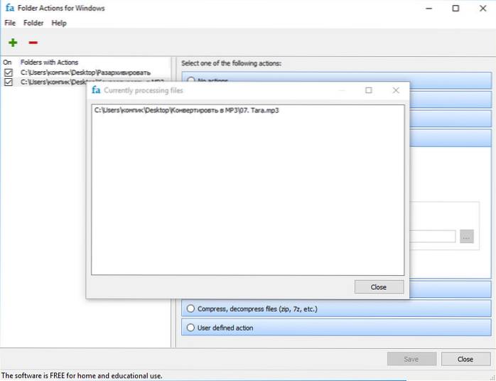 Cum se utilizează acțiunile folderului în Windows