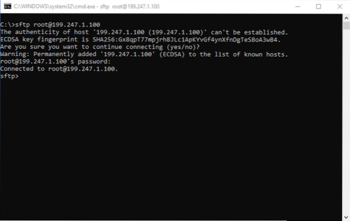 Come utilizzare SFTP per trasferire file a / da server Linux