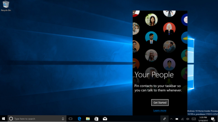 Come utilizzare la nuova funzionalità Le mie persone in Windows 10