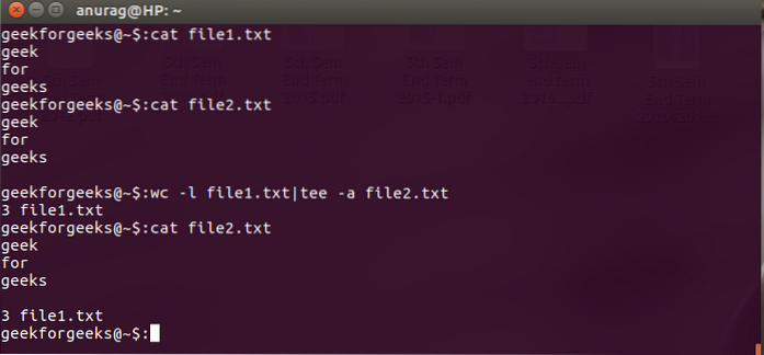 Jak používat příkaz Tee v systému Linux