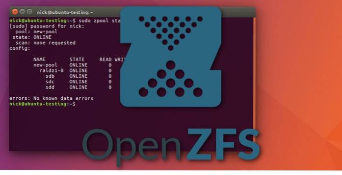 How to Use the ZFS Filesystem on Ubuntu Linux