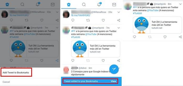Sådan bruges Twitter-bogmærker til at gemme dine yndlings-tweets