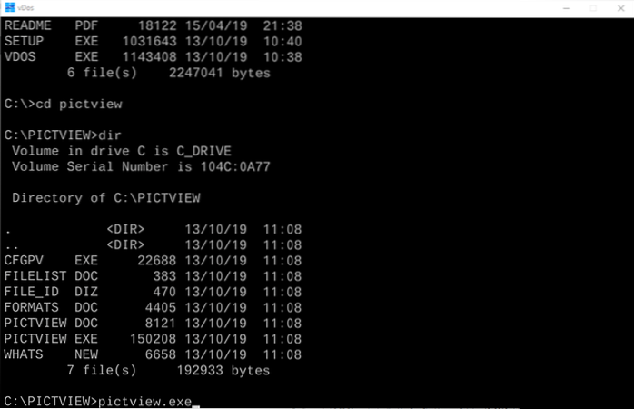 Cum se folosește vDOS pentru a rula programe DOS vechi pe Windows 10