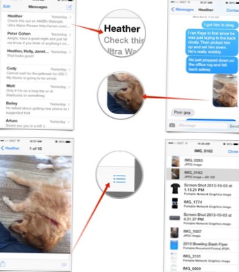 cómo ver todas las imágenes en los mensajes de texto de Android