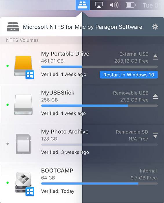 Como gravar em uma unidade NTFS no macOS