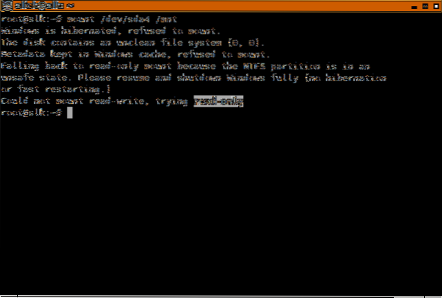 Cum se scrie pe partiția Windows în Linux