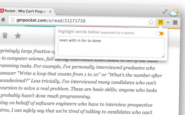 jak vyhledat slovo na webové stránce chrom mac