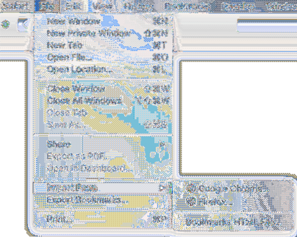 Importieren Sie Daten aus einem anderen Webbrowser in Safari