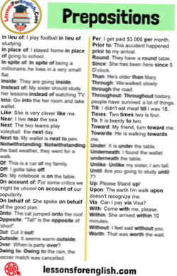 în fața prepoziției propoziției