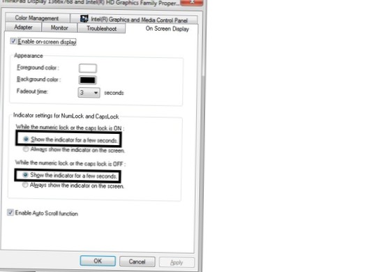 indicator settings for numlock and capslock