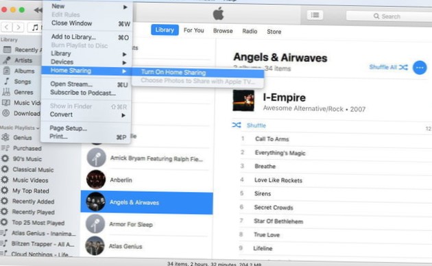 Partage à domicile iTunes ne montrant pas toute la musique