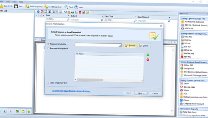 kjerne for Outlook PST reparasjon