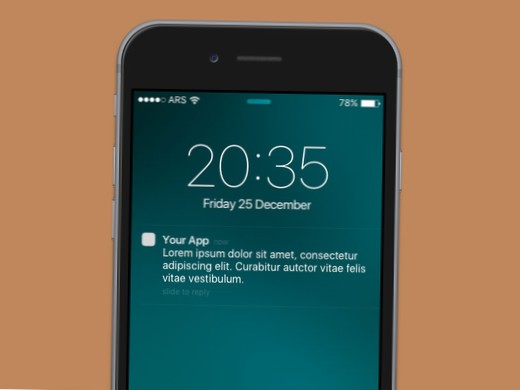 Benachrichtigungs-App für Sperrbildschirm