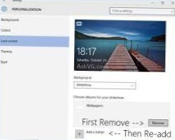 lock screen slideshow windows 10 werkt niet