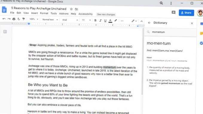 Wörter unter Windows 10 nachschlagen
