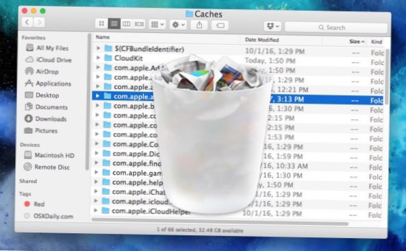 Wyczyść pliki tymczasowe systemu macOS