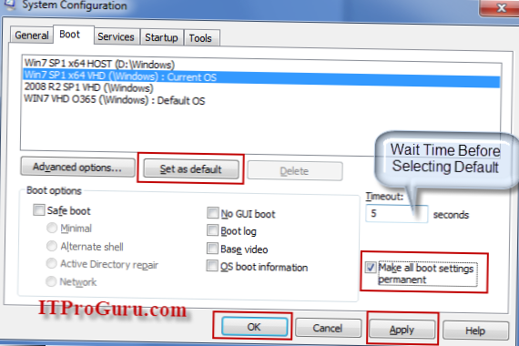 Msconfig timeout