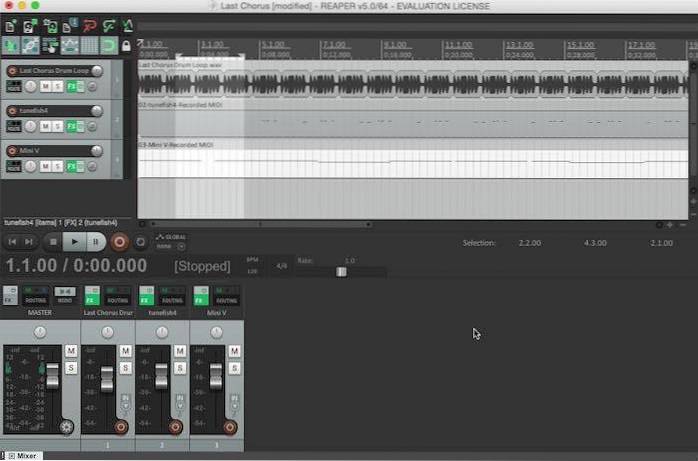 Produção musical barata com Reaper