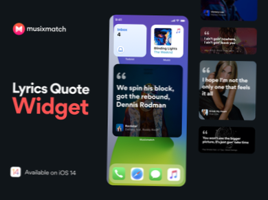 musixmatch widget ios 14