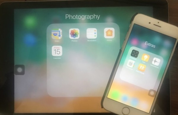 vnoření složek iOS 14