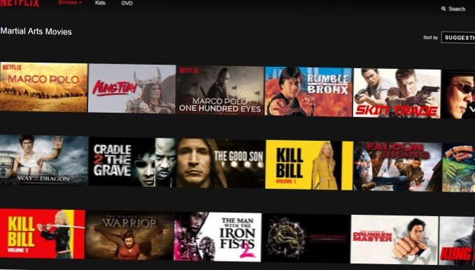 kategorie netflix