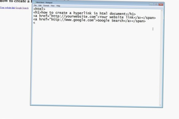 notepad   hyperlink