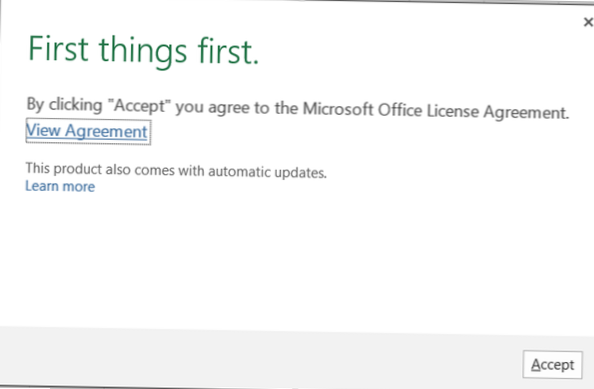Office 2013 první věci první pád
