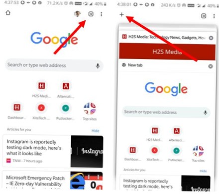 otevřít v chromu - android