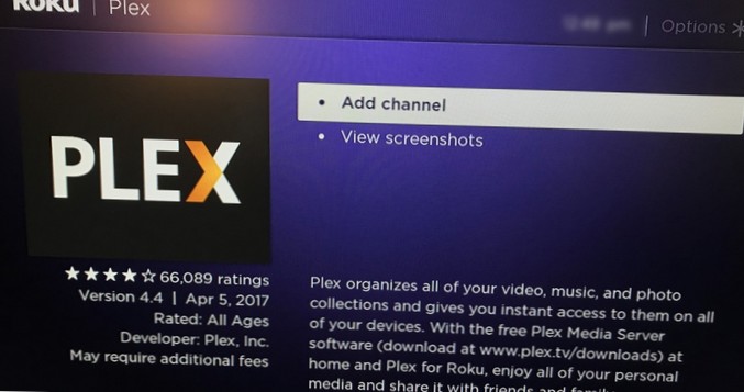 plex cast to roku
