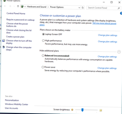 power plan shortcut windows 10