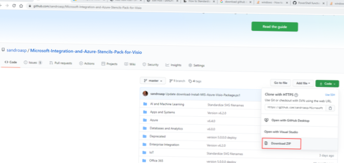 powershell-kommando for at downloade fil fra github