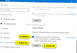 powershell script to change power settings windows 10