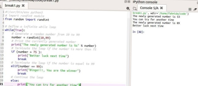 Python voor lus