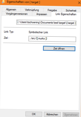 Relative symlink windows
