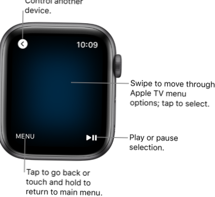 vzdálená aplikace na hodinkách Apple