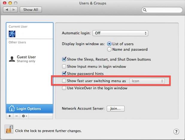 Supprimez votre nom de la barre de menus de votre Mac