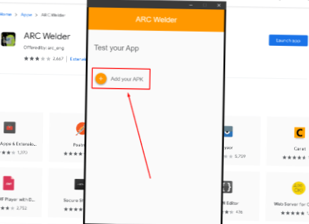 Execute o APK no Windows