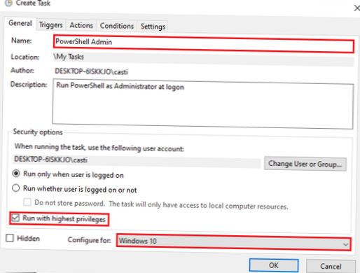 run task manager as admin powershell