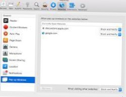 Safari pop-up blocker werkt niet