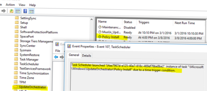 agendar atualizações do Windows com o agendador de tarefas