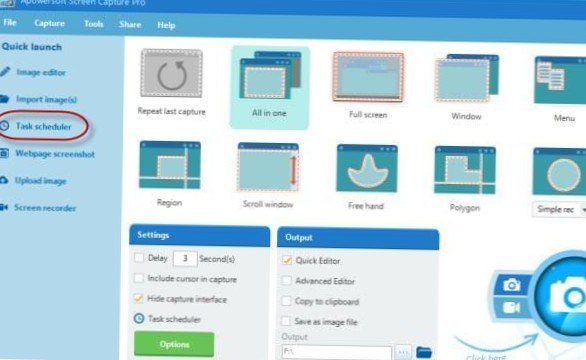 automatizace snímání obrazovky