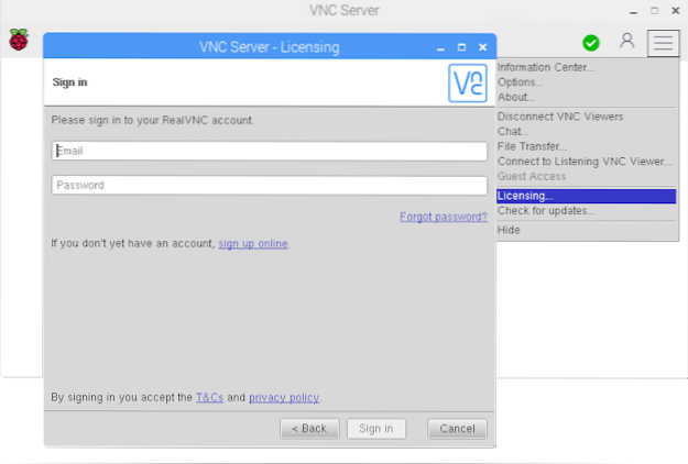 Configurazione di VNC su Raspberry Pi