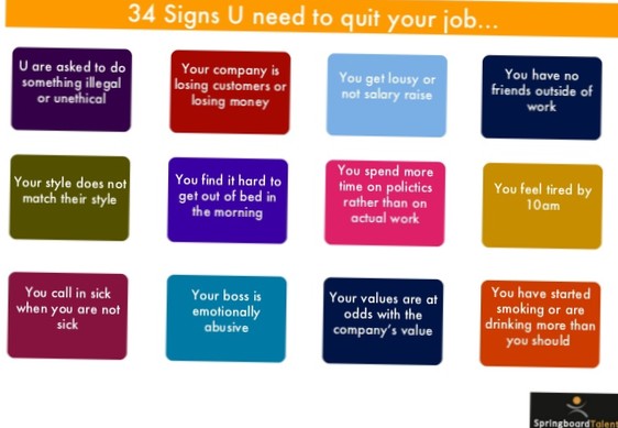 signs you should quit your job