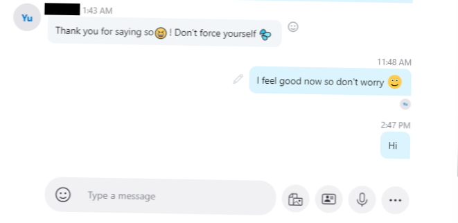 Skype nezobrazuje nové zprávy