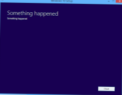 něco se stalo Instalace systému Windows 10 se nezdařila