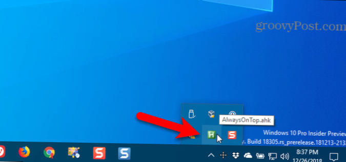 meniul de pornire întotdeauna în Windows 10