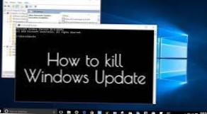 arrêter la mise à jour de Windows 10 cmd